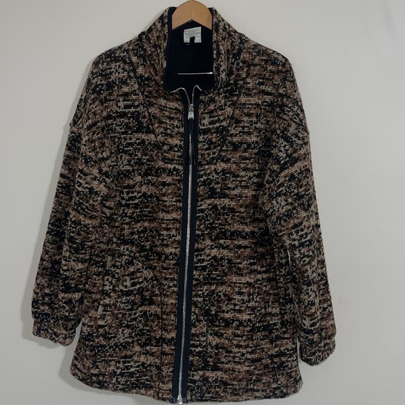 Varley Romar Jacket Brown/Black Wool Blend xl - Picture 3 of 13